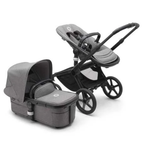 Bugaboo Fox 5 Complete Yhdistelmävaunu - Black/Grey Melange 2 Bugaboo Fox 5 Complete Yhdistelmävaunu - Black/Grey Melange - Image 2
