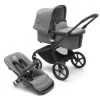 Bugaboo Fox 5 Complete Yhdistelmävaunu - Black/Grey Melange