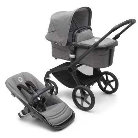 Bugaboo Fox 5 Complete Yhdistelmävaunu - Black/Grey Melange 1 Bugaboo Fox 5 Complete Yhdistelmävaunu - Black/Grey Melange