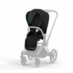 Paketti - Cybex EPriam 4 YhdistelmƤvaunu, Kromi Black - Chrome - Deep Black