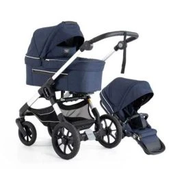 Paketti - Emmaljunga NXT90 Silver 3.0 MY23 Yhdistelmävaunut, Lounge Navy