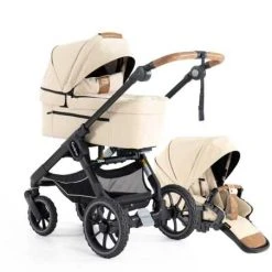 Paketti - Emmaljunga NXT90F 3.0 MY23 Yhdistelmävaunut, Outdoor Beige, Flat Istuimella -Emmaljunga Shop paketti emmaljunga nxt90f 30 my23 yhdistelmaevaunut outdoor beige flat istuimella 4